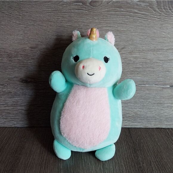 Squishmallows Hugmees Unicorn Keyana Standing Teal Pink 9" Plush Stuffed Animal - Picture 1 of 4